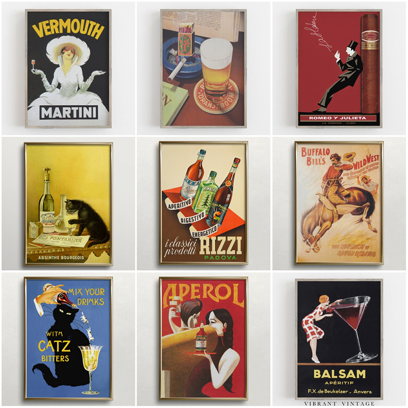 Vape Decoration - Vintage Beer and Cigarette Rodeo Poster